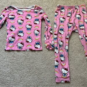Hello Kitty Pink Rainbow Pajama Set 5T